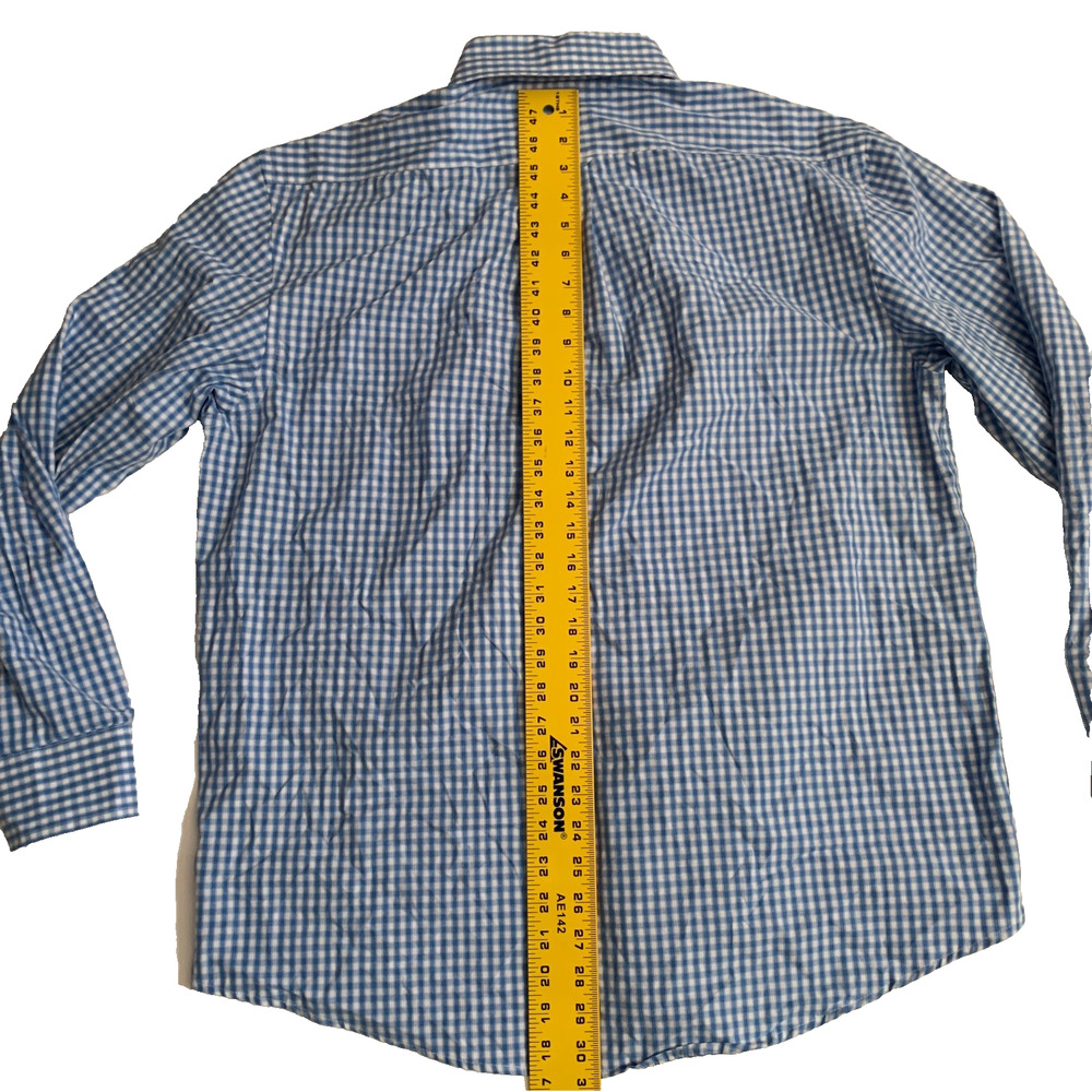 Izod Men's Size L Button Down Long Sleeve Essentials Check Regular Fit Shirt New - Picture 5 of 14